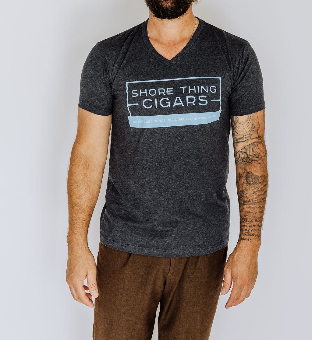 Grey Rectangle Logo short sleeved shirt