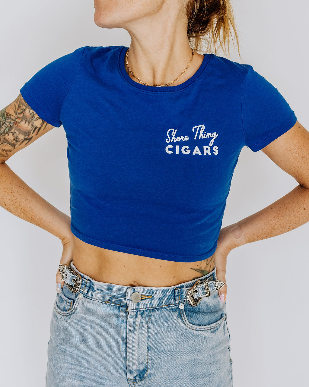 STC Blue Cropped Tee