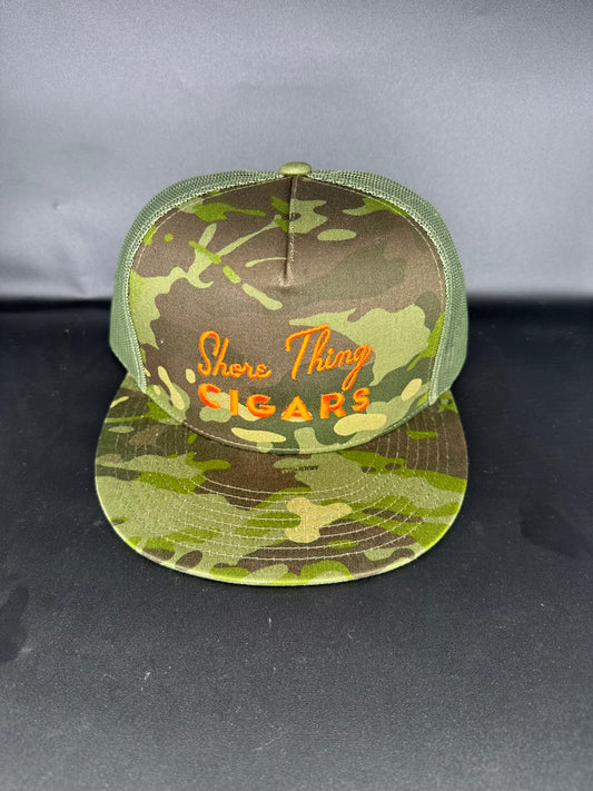 Green Camo & Orange STC Logo Snapback