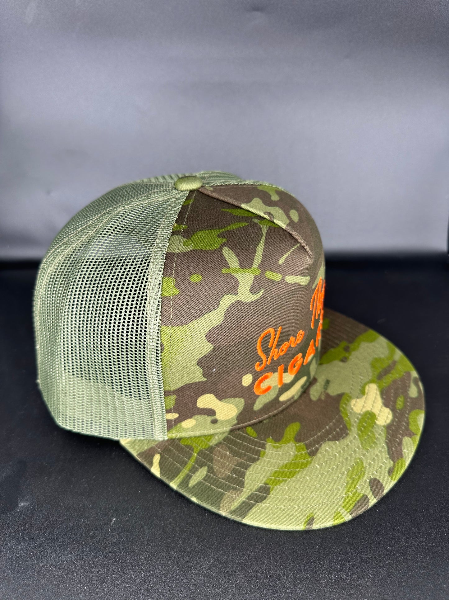 Green Camo & Orange STC Logo Snapback