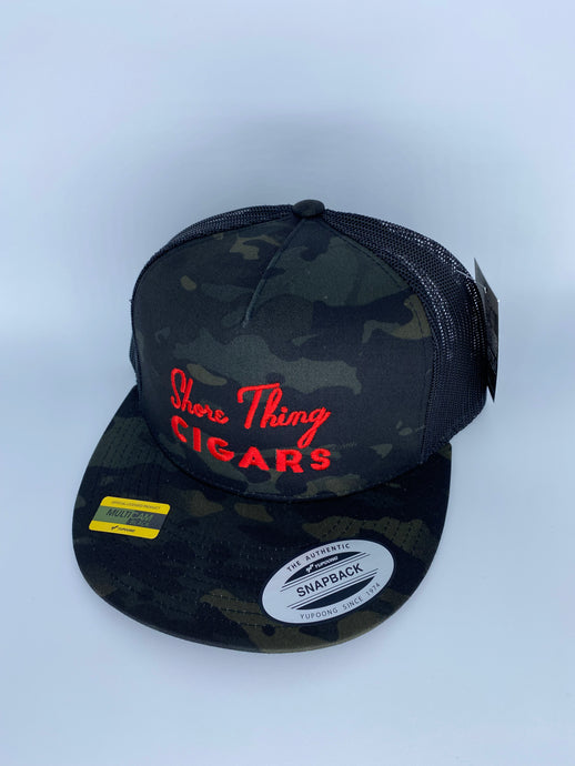Adjustable Black/Green Camo with Red STC logo
